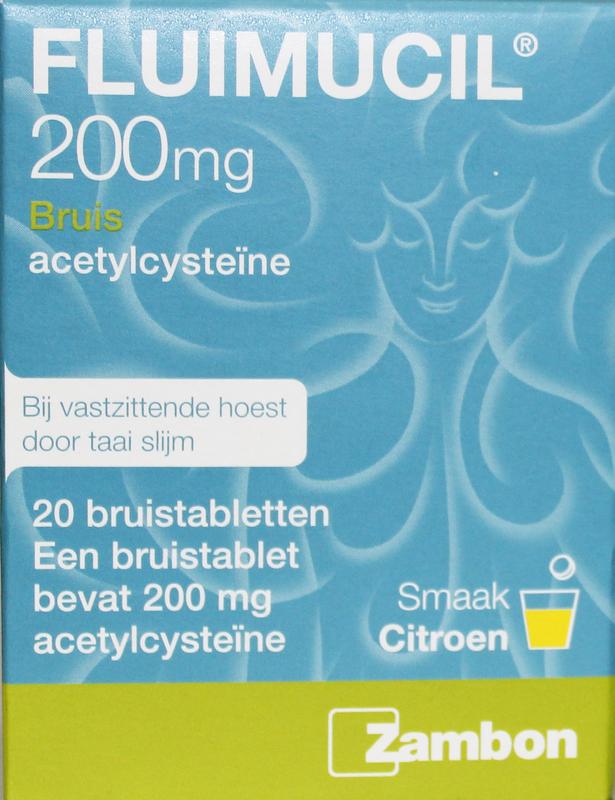 Fluimucil 200mg suikervrij 20brt