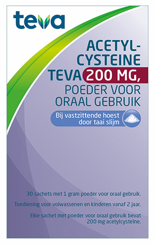 Teva Acetylcysteïne 200mg poeder 30 sachets