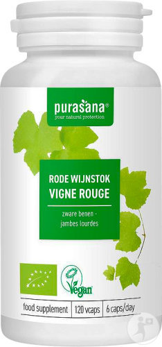 Purasana Rode wijnstok bio 120 capsules