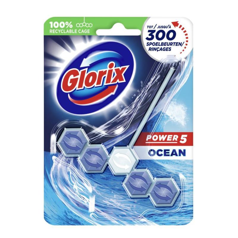 Glorix Toiletblok power 5 ocean 1 Stuk