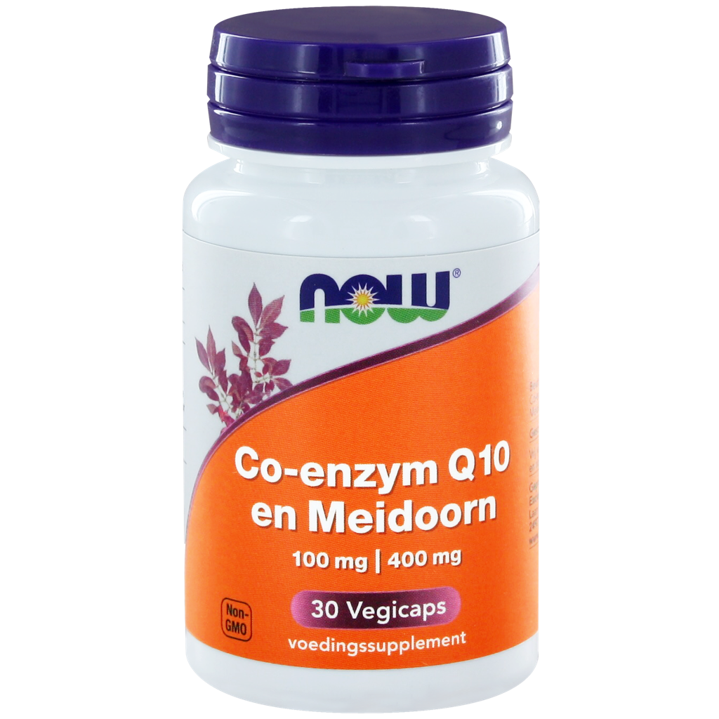 NOW Co-enzym Q10 100mg en Meidoorn 400mg Capsules