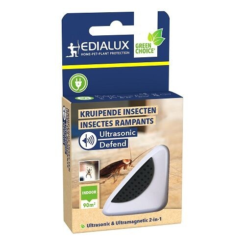 Edialux Kruipende Insecten Ultrasonic Defend -  ultrasone verjager tegen spinnen en kakkerlakken