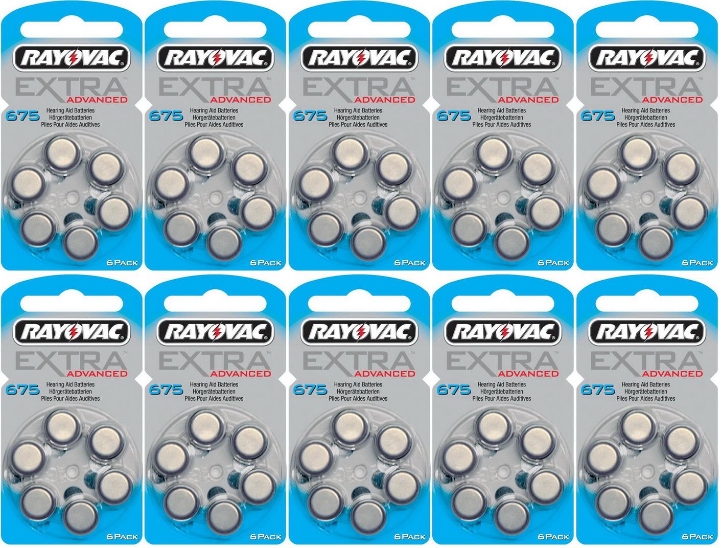 Rayovac gehoorapparaat batterijen - Type 675 - 10 x 6 stuks
