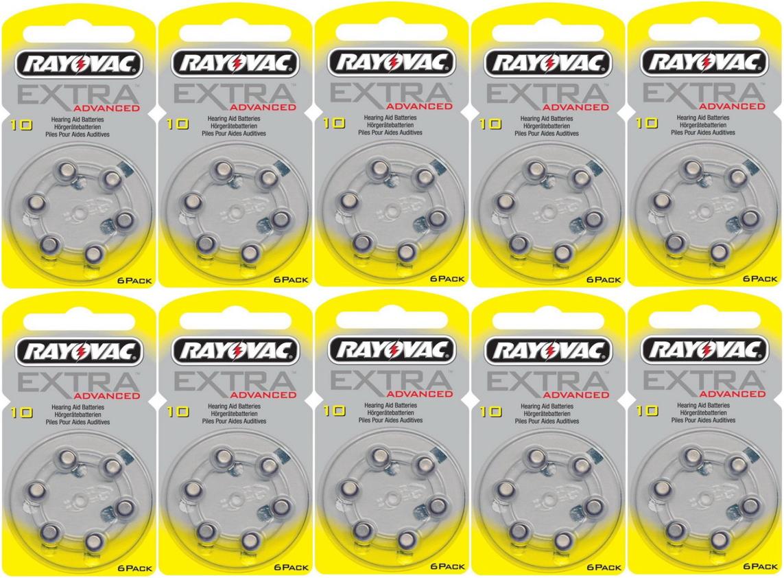 Rayovac gehoorapparaat batterijen - Type 10 - 10 x 6 stuks
