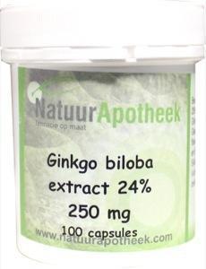 Natuurapotheek Ginkgo biloba 24% 250 mg 100 Capsules