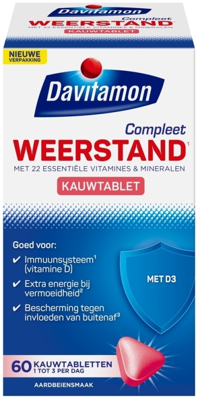 Davitamon Kauwvitamines compleet aardbei 60 tabletten
