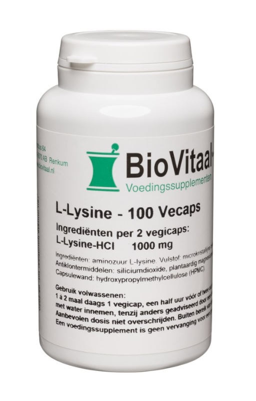 VeraSupplements L-lysine 500mg 100 capsules