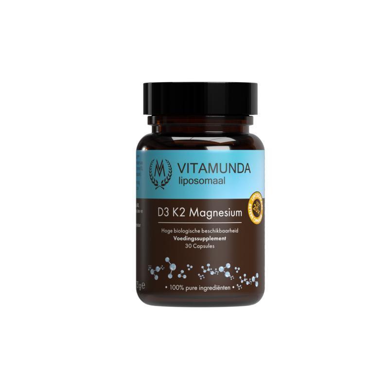 Vitamunda Liposomale magnesium d3 k2 vegan 30 Vegan Capsules