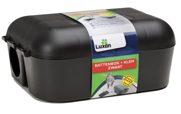 Luxan Rattenbox + klem zwart