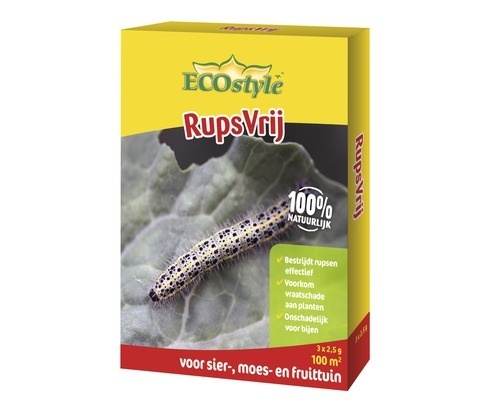 ECOstyle RupsVrij poeder - effectief middel tegen rupsen op sierplanten, fruit en moestuin 7,5 gram voor 100m2