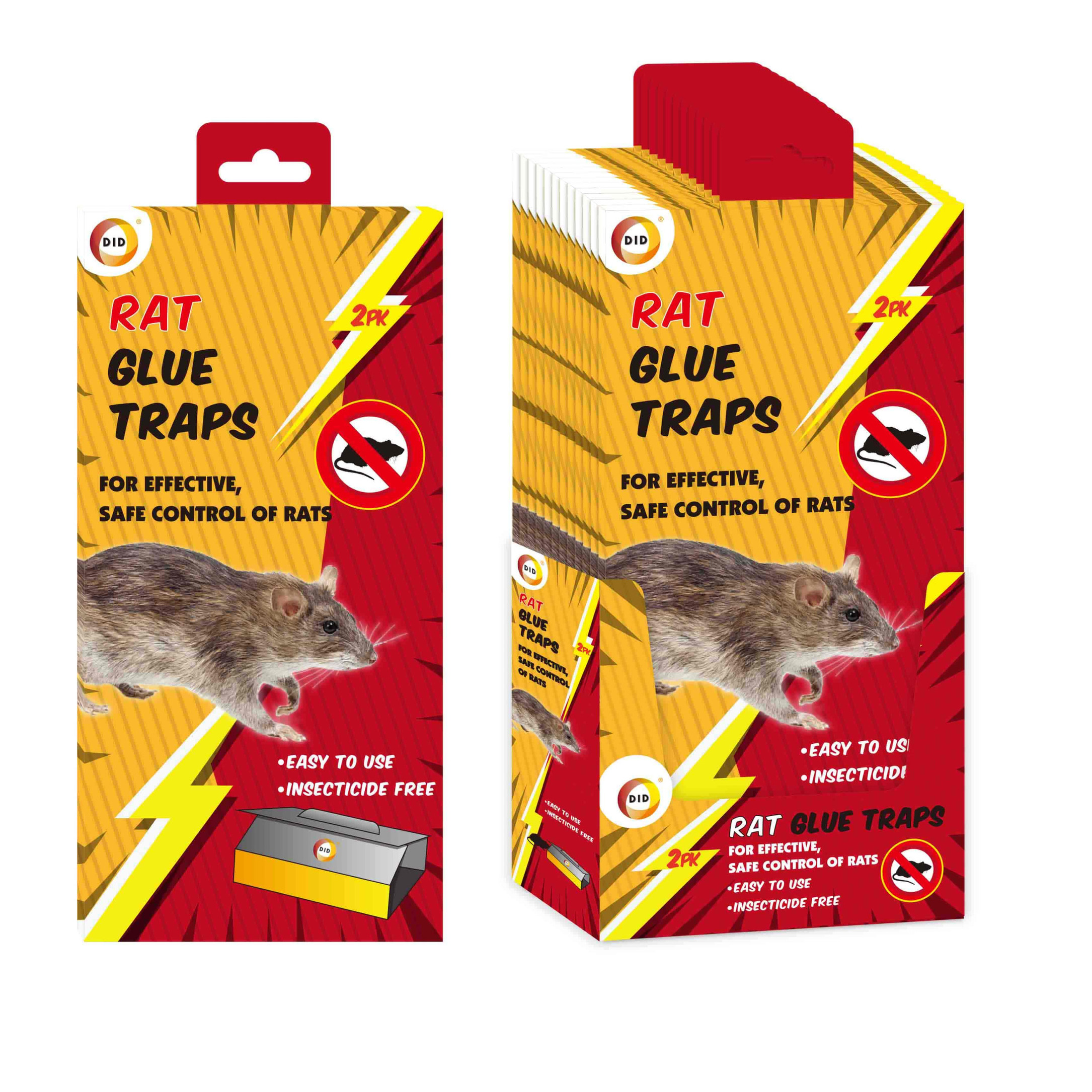 DID Rattenvallen - 2x stuks - karton - ongediertebestrijding -