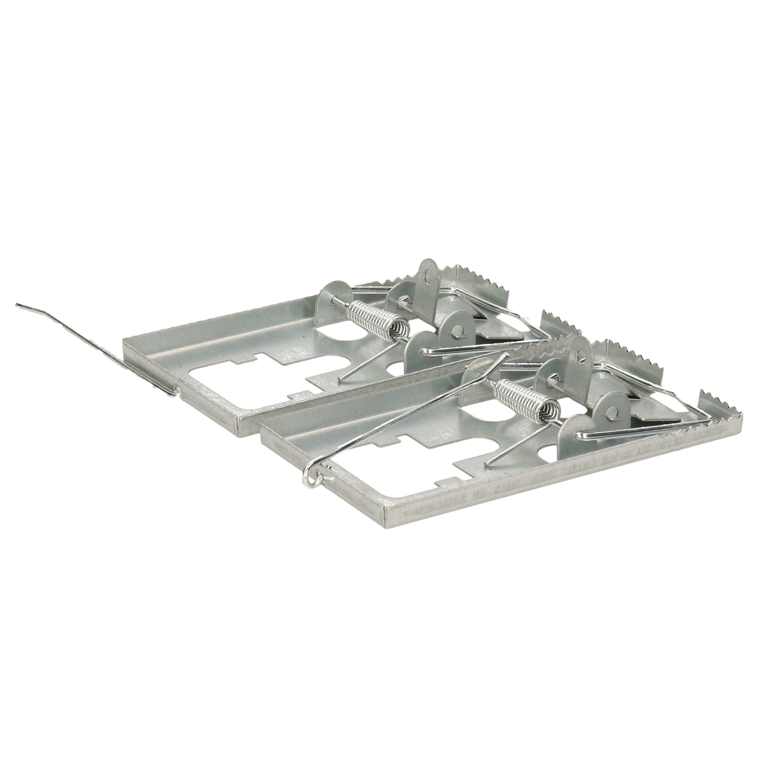Merkloos Muizenval - 2x - metaal - 10 cm - muizenklemmen - ongediertebestrijding muizen -