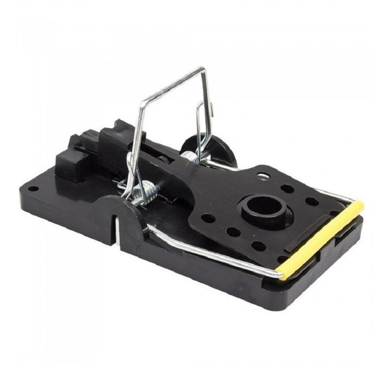 Merkloos Rattenval - 1x stuks - rattenklem - kunststof - 14 cm - ongediertebestrijding -