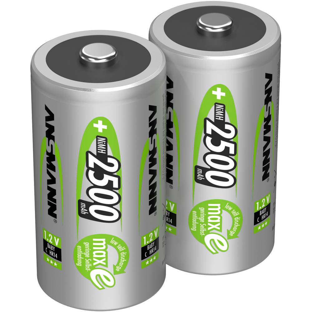 Ansmann Oplaadbare C batterij (baby)  maxE HR14 NiMH 1.2 V 2500 mAh 2 stuk(s)