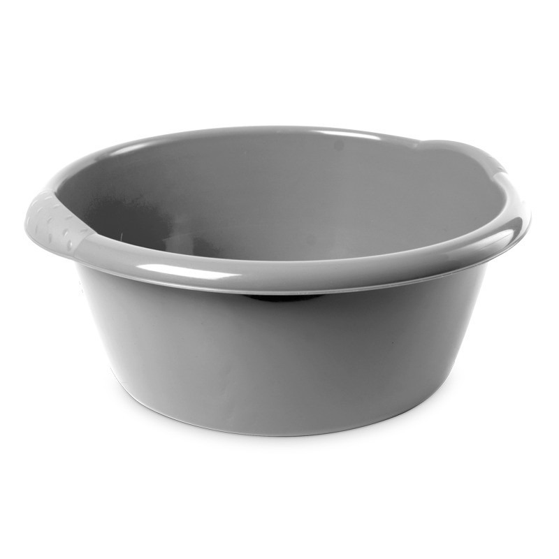 Hega Hogar Afwasteil - klein - 3L - rond - zilver - 25 x 11 cm - klein formaat afwasbak -