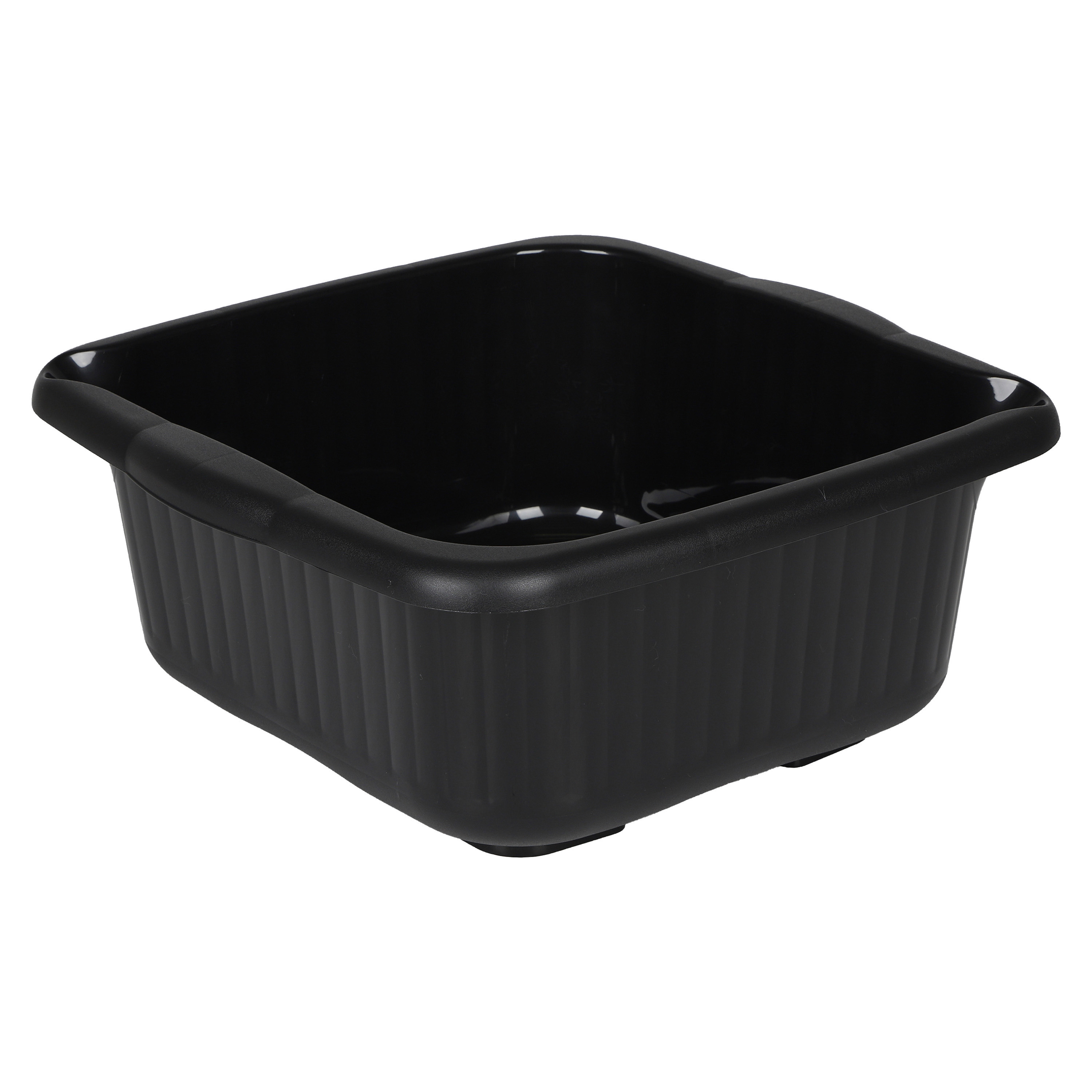 Urban Living Afwasteil - recycled kunststof - 10 Liter - D34 x H15 cm - zwart - teiltjes -