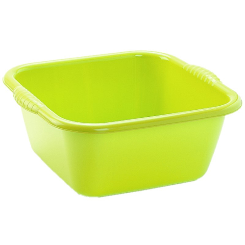 PlasticForte teiltje/afwasbak - vierkant - kunststof - 6 liter - 31 x 29 x 13 cm - Groen -