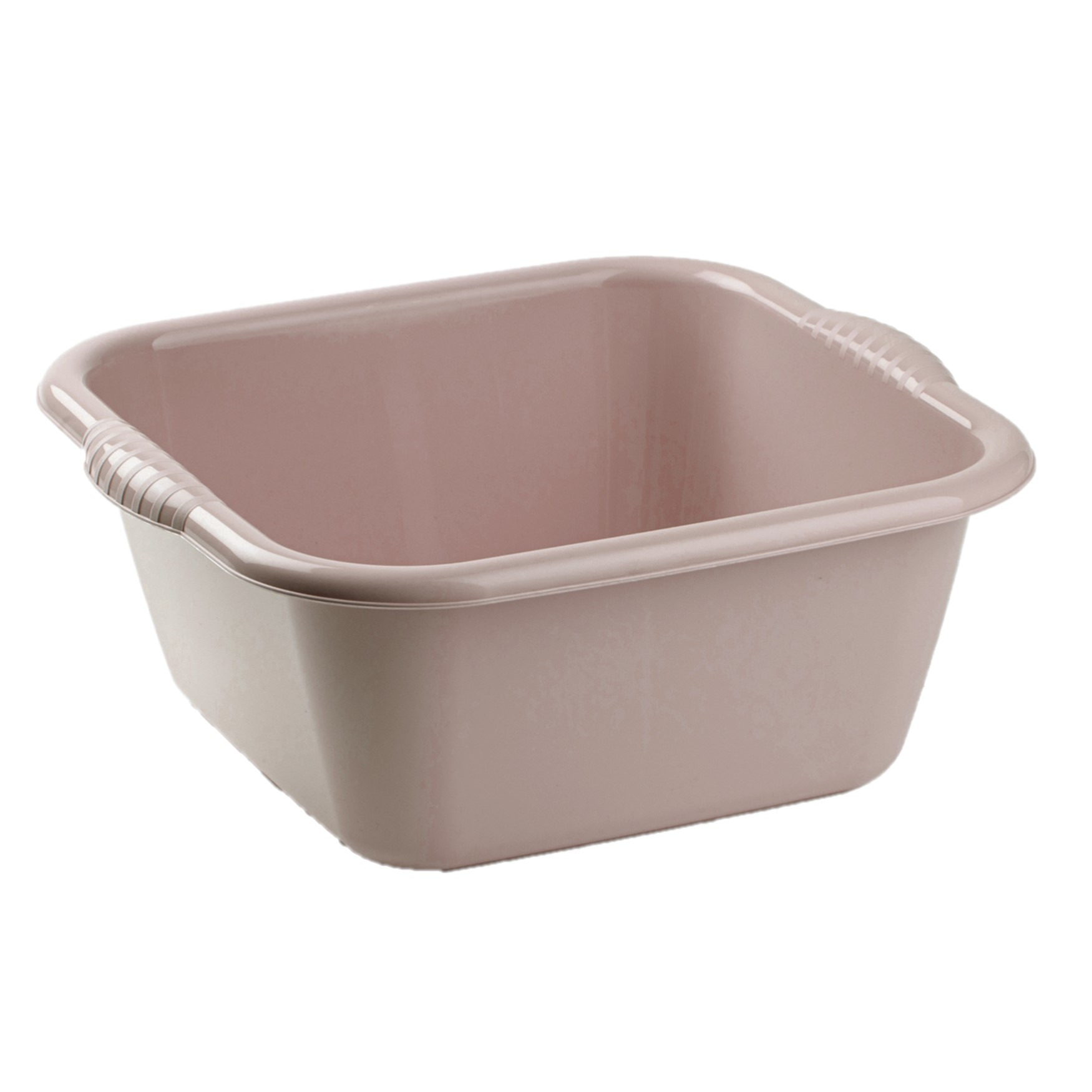 PlasticForte teiltje/afwasbak - vierkant - kunststof - 6 liter - 31 x 29 x 13 cm - Taupe -