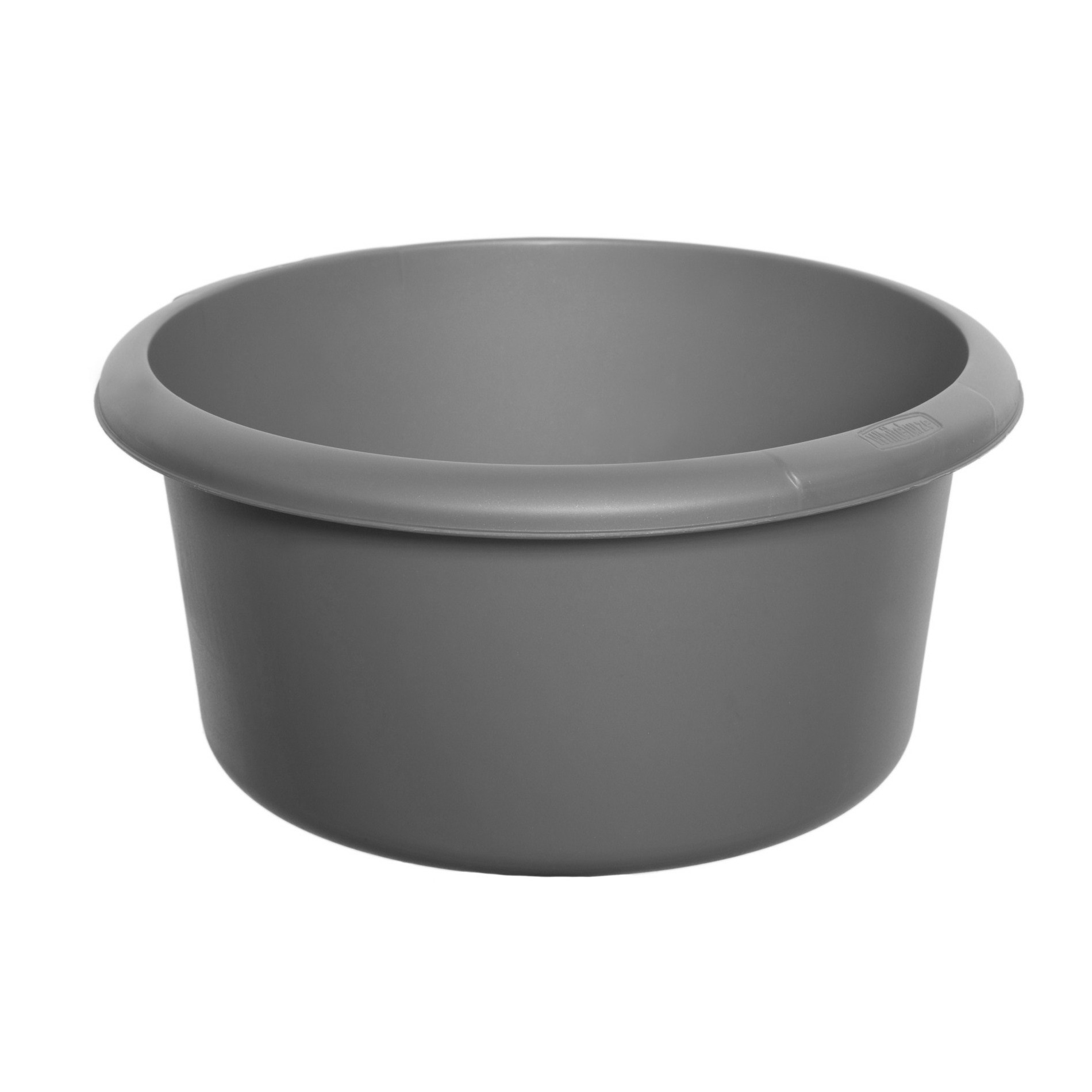 Whitefurze kleine Afwasteil/afwasbak - 4 liter - grijs - 27 x 27 x 13 cm - rond - kunststof -