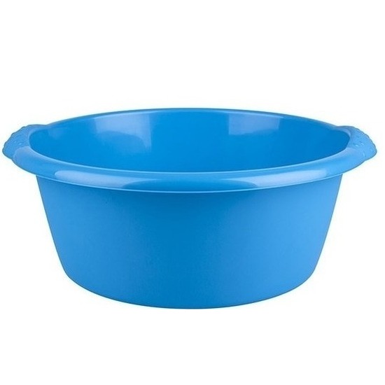 Hega Hogar Afwas teiltje - rond - 10 liter - blauw - D38 x H16 cm - Kunststof - Schoonmaak -