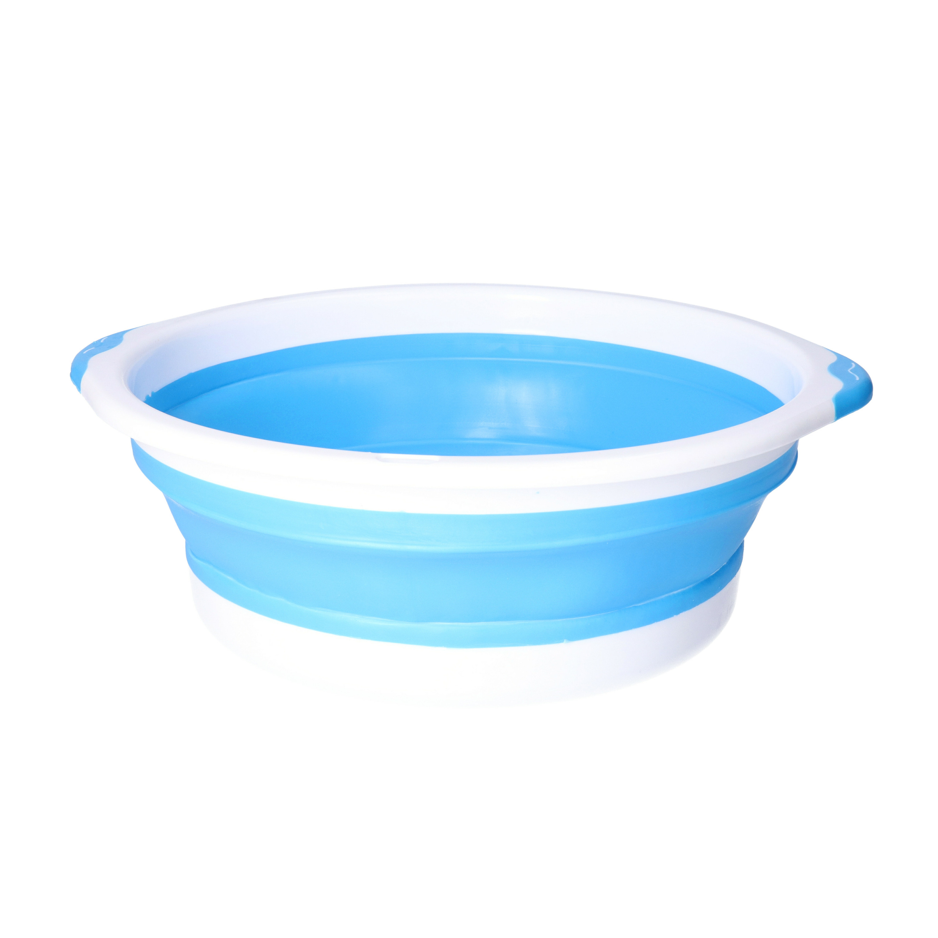 Benson Afwasteiltje - opvouwbaar - blauw/wit - D30 cm - teil - camping -
