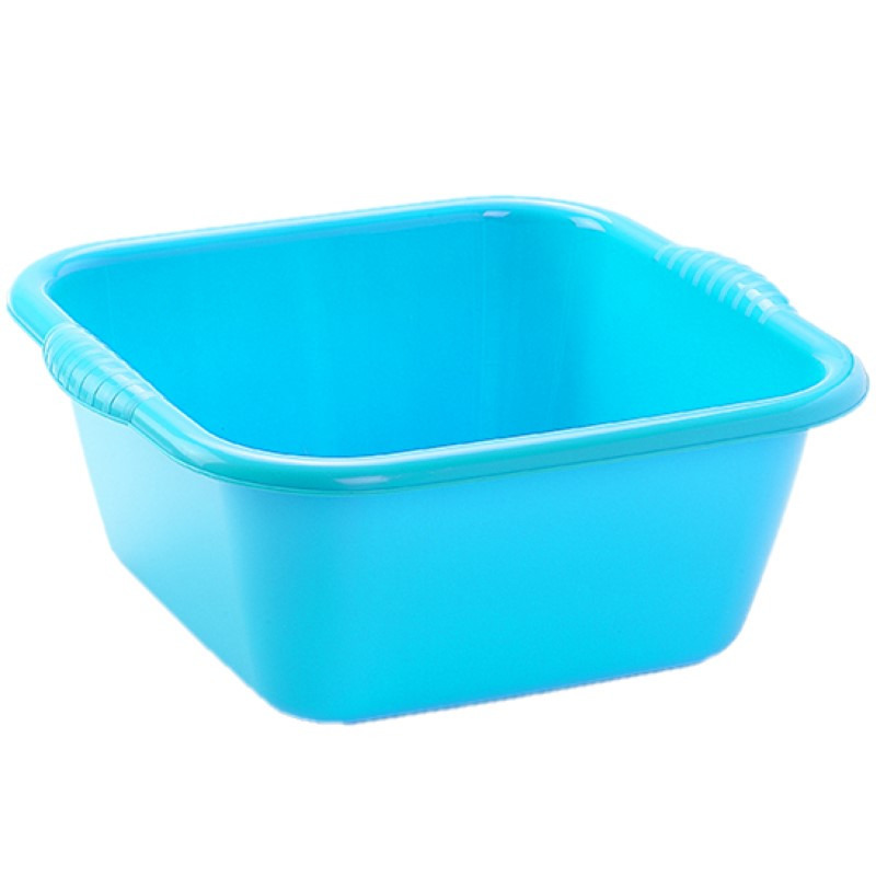 PlasticForte teiltje/afwasbak - vierkant - kunststof - 10 liter - x x 15 cm - Blauw -