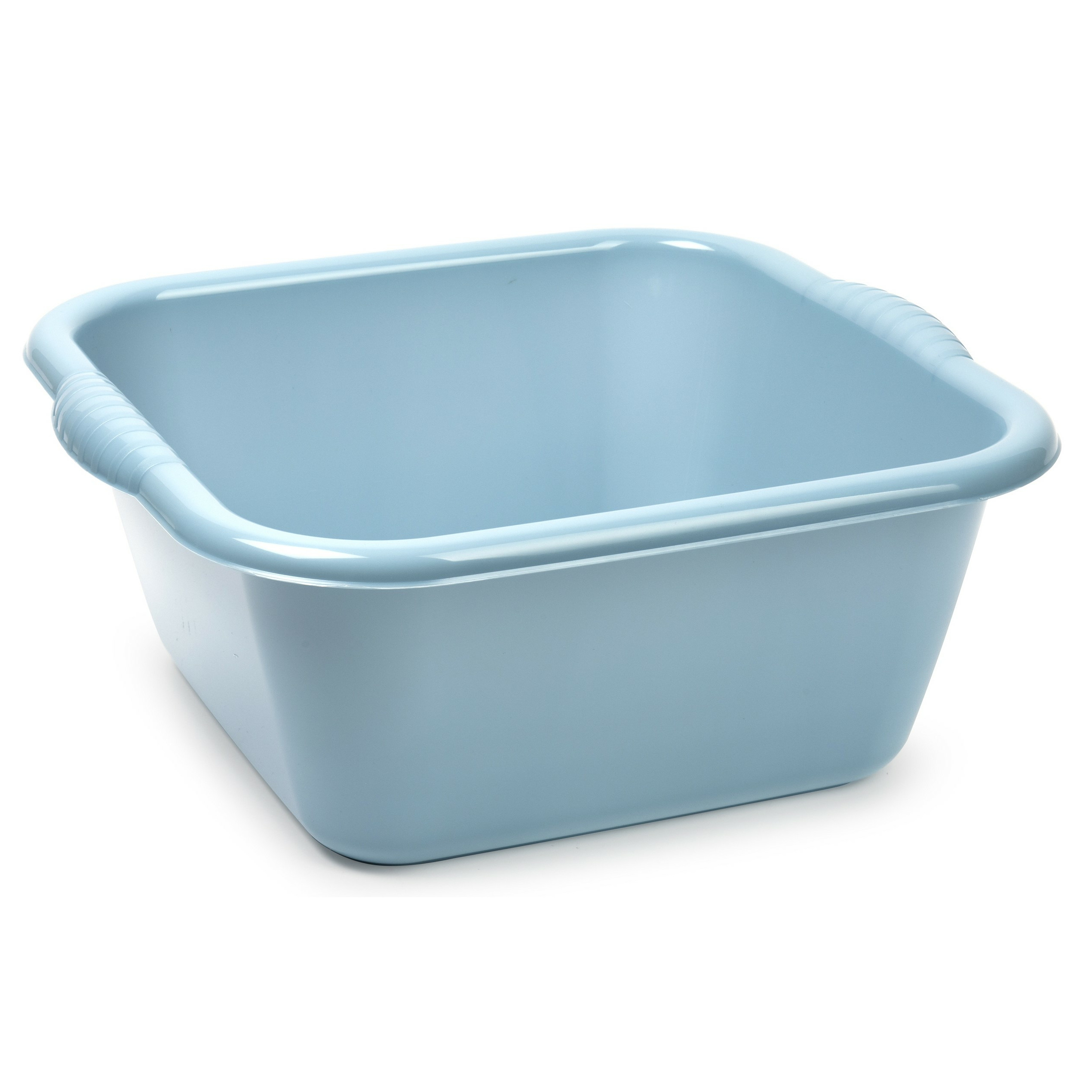 PlasticForte teiltje/afwasbak - vierkant - kunststof - 15 liter - x x 16 cm - Lichtblauw -