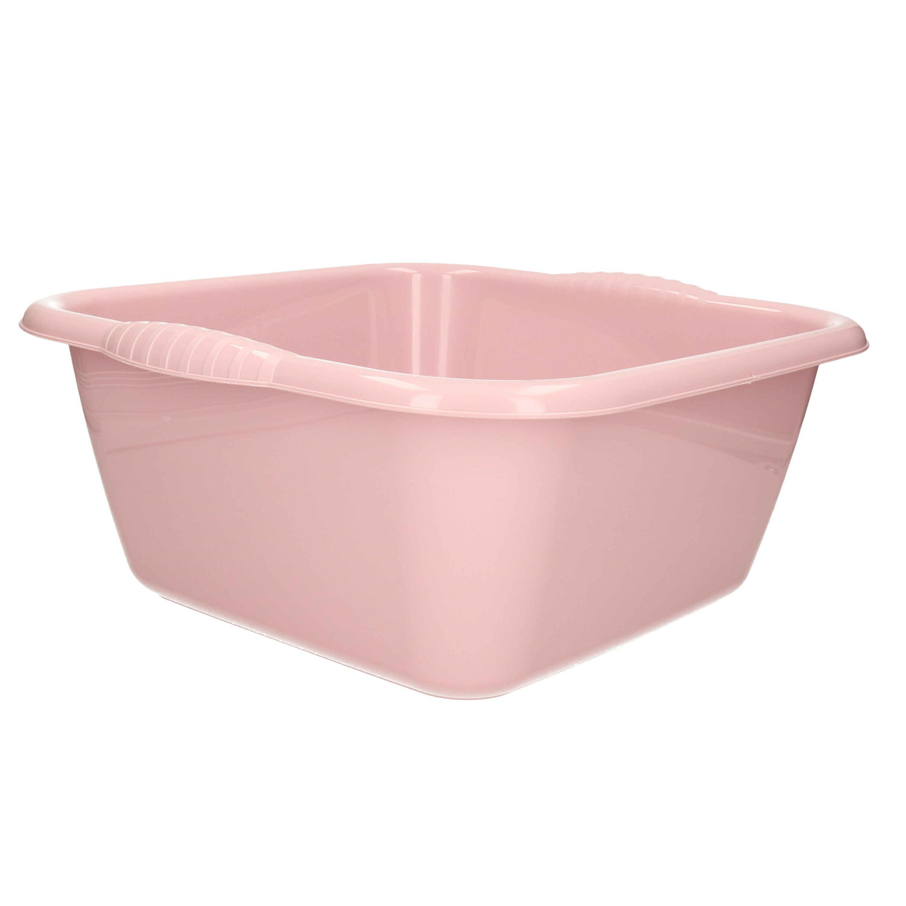 PlasticForte teiltje/afwasbak - vierkant - kunststof - 15 liter - x x 16 cm - Oud roze -