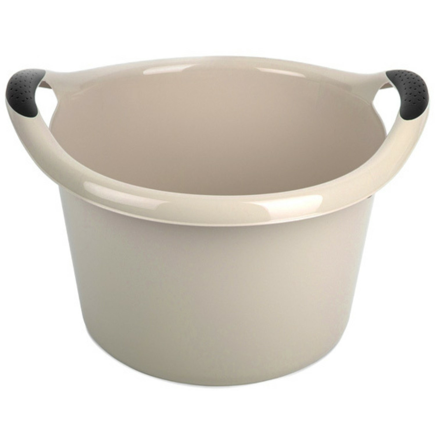 PlasticForte Plastic Forte Afwasbak - 15L - taupe - x x 25 cm - met handvatten - teiltje -