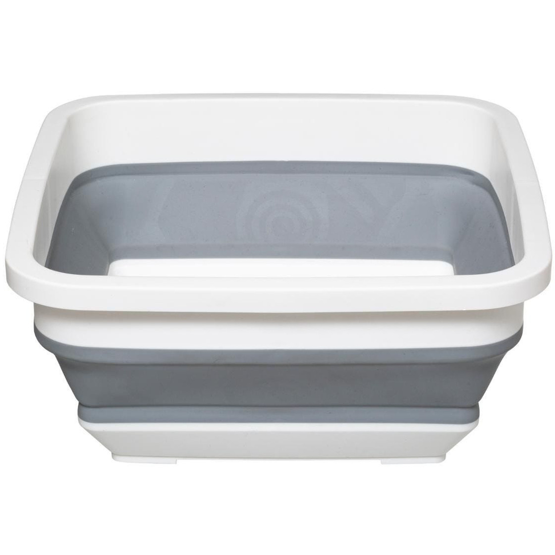 5five Afwasteil/afwasbak opvouwbaar - wit/grijs - vierkant - 32 x 15 cm - 8 liter - kunststof -