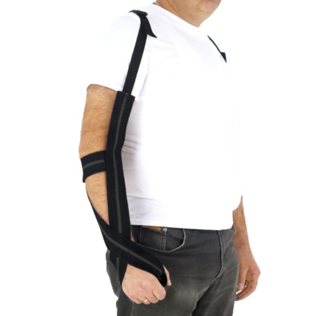 Reh4Mat Stroke Orthese - Ondersteunende Armorthese na beroerte Zwart