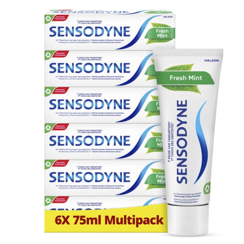 Sensodyne Tandpasta fresh mint 6 x 75 ML