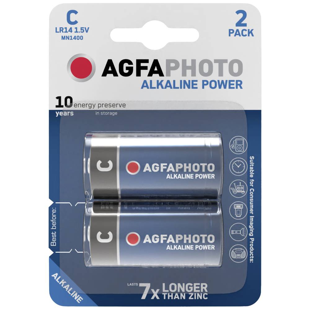 AgfaPhoto LR14 C batterij (baby) Alkaline 1.5 V 2 stuk(s)