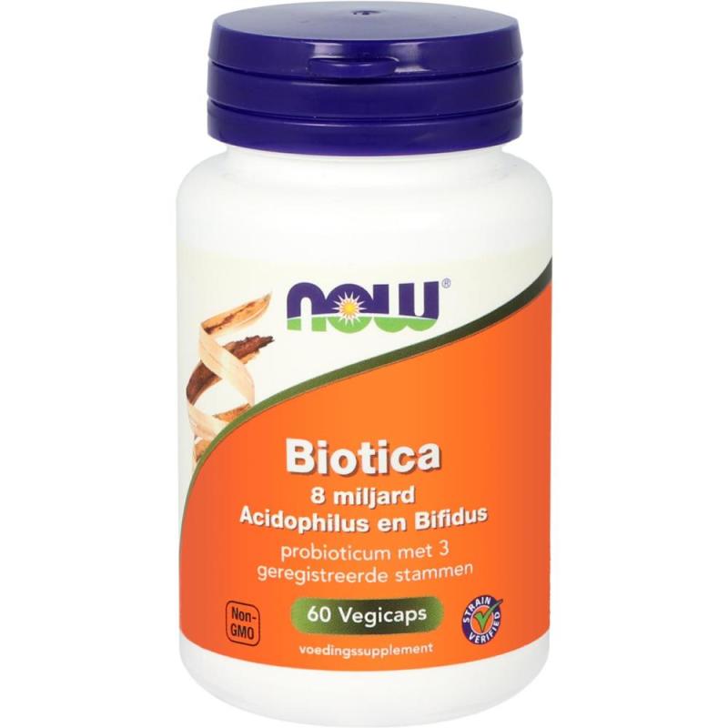 Now probiotica 8 miljard acidophilus en bifidus 60 capsules