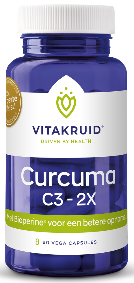 Vitakruid Curcuma C3-2X (95% curcuminoïden) met Bioperine 60