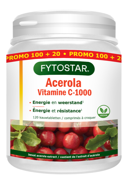 Fytostar Acerola Vitamine C-1000 Kauwabletten