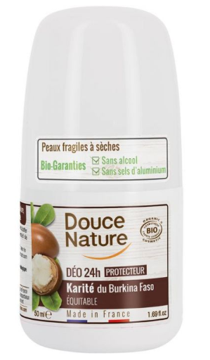 Douce Nature Deodorant roll on met karite sheabutter 24h biologisch 50ml