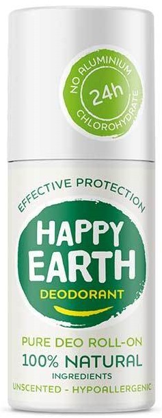 Happy Earth Pure deo roll-on unscented 75ml