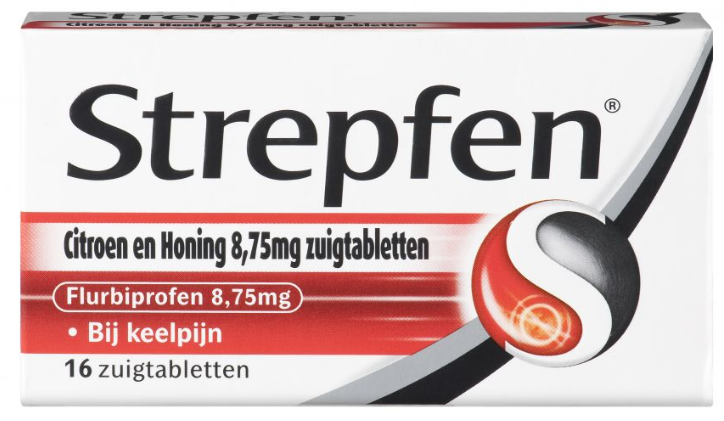 Strepfen Honing & citroen 8,75mg 16 zuigtabletten