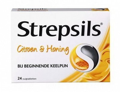 Strepsils Citroen & honing 24 zuigtabletten