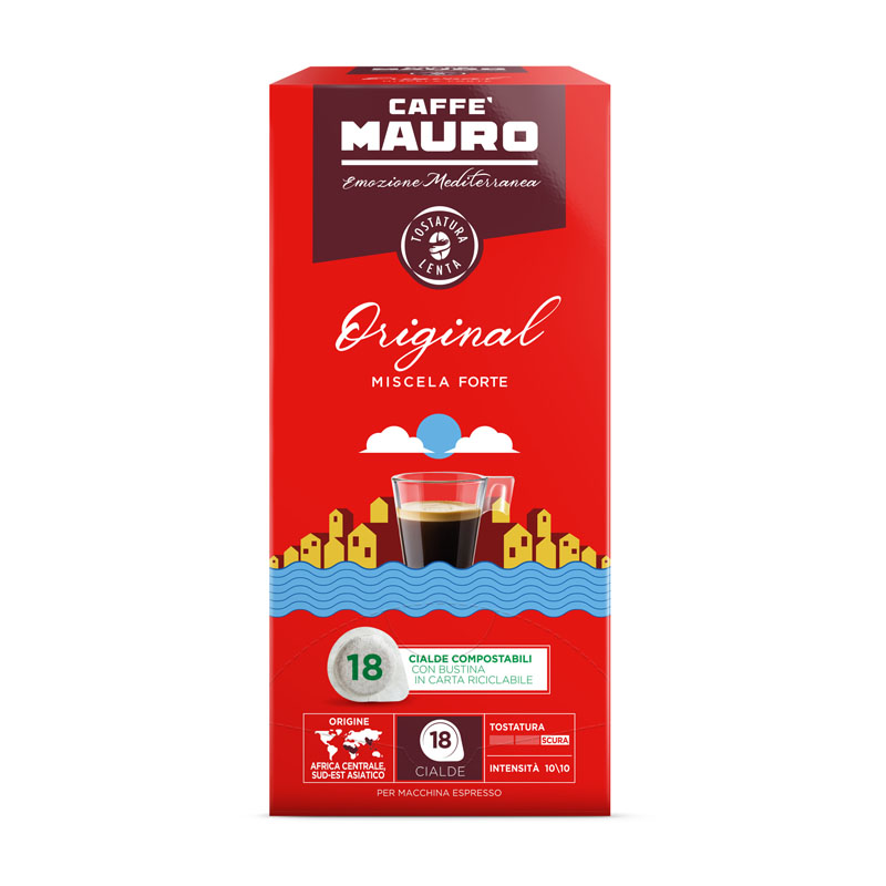 Mauro Caffè  ESE servings Original - HOUDBAARHEID 08-2025 (18 stuks)