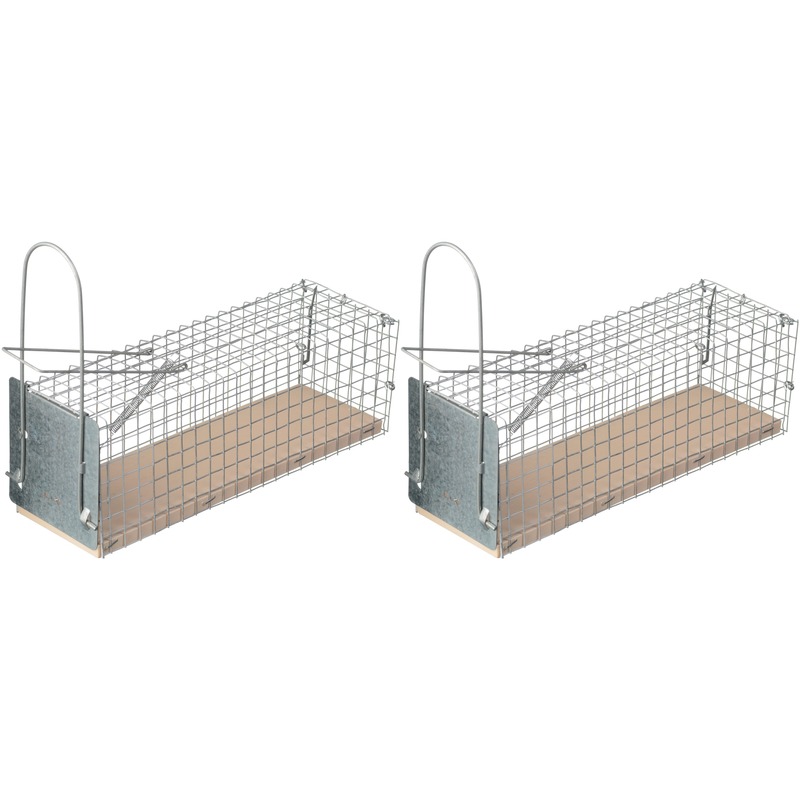 Ubbink Nature Rattenval - 2x - diervriendelijk - vangkooi - 28 cm - muizenval -