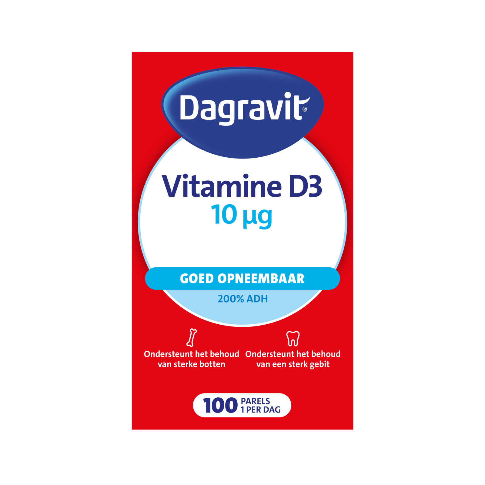 Dagravit Vitamine D 10 mcg Parels