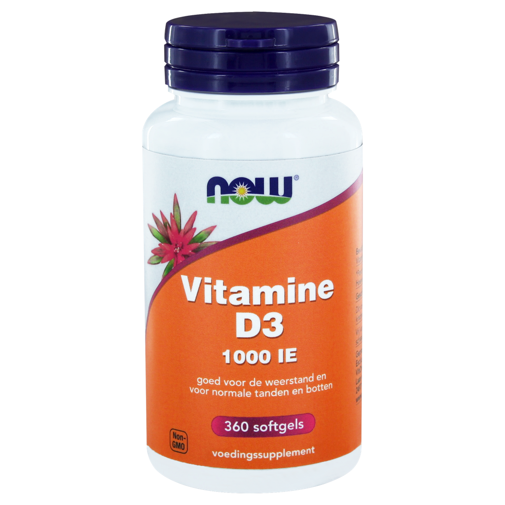 NOW Vitamine D3 1000 IE Softgels 360st