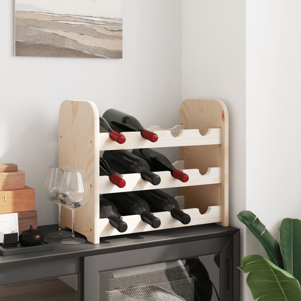 vidaXL Wijnrek 43x25x37 cm massief grenenhout