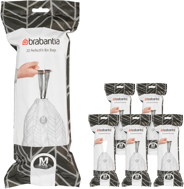Brabantia Vuilniszakken Code M - 60 Liter (120 stuks)
