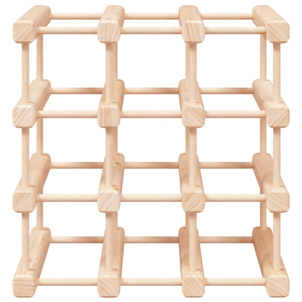 vidaXL Wijnrek voor 12 flessen 36x23x36 cm massief grenenhout