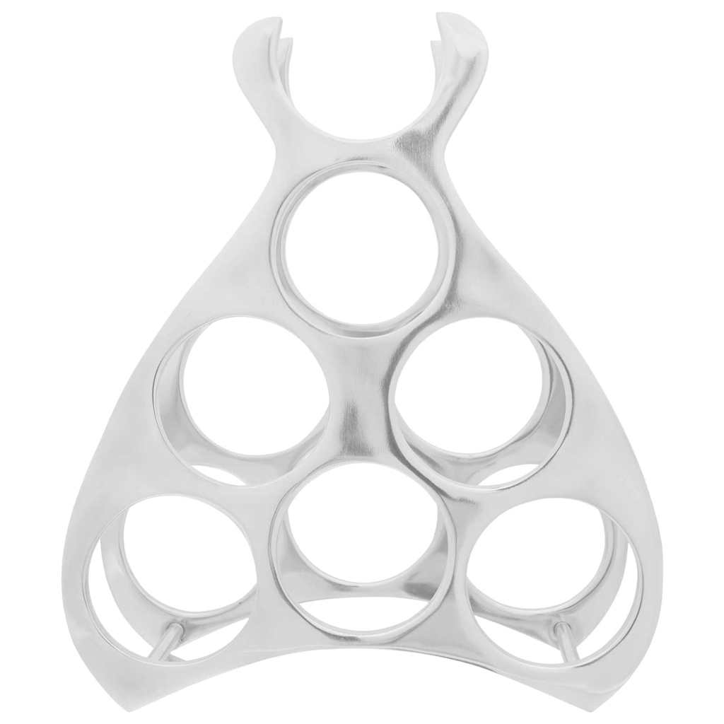 vidaXL Wijnrek Zilver 38 x 33 x 13 cm Aluminium