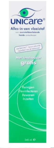 Unicare Alles-in-een vloeistof Voor Harde Contactlenzen 240 ml