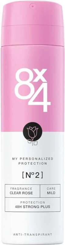 8X4 Deospray - no.2 clear rose 150ML